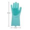 JYMALISA Cleaning Gloves, 1 Pair, Green, Silicone Dishwashing Gloves with Cleaning Brush view 3