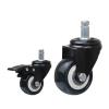 5-Piece 2-Inch Universal Office Chair Caster Wheels, M11 Clip Spring, Brake (A-Brakes-M11) view 3
