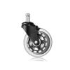 5-Pack 2.5/3-Inch M10/M11 PU Caster Wheels with Circlips, Black/Transparent, Silent Universal Casters (2.5-Inch, 11 mm) view 4