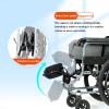 Lightweight Folding Self-Propelled Wheelchair with Armrests, Backrest and Footrests view 4