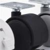 (4-Pack) 1.5-Inch PU Flat Furniture Casters for Bedside Cabinets and File Cabinets, Universal, Black view 1
