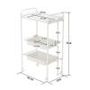 3-Tier Beauty Salon Trolley with ABS Drawers, Mobile Spa Cart for Hairdressers and Stylists, Portable Multi-Purpose Cart for Salon or Home view 3