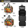 Linnyio Watercolor Splatter Basketball Hanging Travel Toiletry Makeup Bag view 3