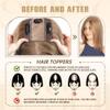 Women’s Straight Remy Human Hair Topper, 10 in, Ombre Brown-Blended Blonde with Dark Roots, 9 x 10 cm Lace Base, 3 Clips view 2