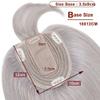 Human Hair Topper for Women with Bangs, Gray, Silky Straight, 10 x 12 cm, 130% Density, 6 in/27 g view 2