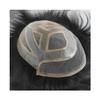 Men's French Lace-Front Toupee, Indian Remy Human Hair, #1B Off Black view 1