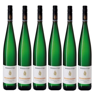 6 x 1.0 L - 2024 - Brogsitter Pinot Blanc (Weißburgunder) - LITER - Quality Wine from Rheinhessen - Germany - Dry White Wine