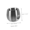 NULYLU 200 ml Stainless Steel Shaving Mug, Silver view 2