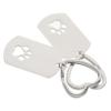 Memorial Keychains with Dog Paw Motif, 2-Piece Stainless Steel Set view 1