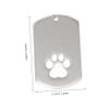 Memorial Keychains with Dog Paw Motif, 2-Piece Stainless Steel Set view 2