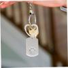 Memorial Keychains with Dog Paw Motif, 2-Piece Stainless Steel Set view 3
