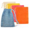 10 Exfoliating Soap Bags, Cotton-Linen with Open Mesh view 1