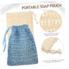 10 Exfoliating Soap Bags, Cotton-Linen with Open Mesh view 3