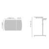Adjustable Bed Table with Concealed Wheels for Home and Medical Use view 2