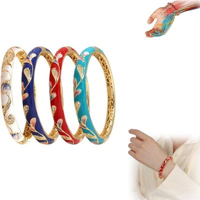 Czticle Cloisonné Enamel Magnetic Therapy Bracelet and Copper Prostate Therapy Ring (Mixed)