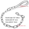 Pimaodog Heavy-Duty Dog Leash with Metal Chain, 71.1 cm, Black view 2