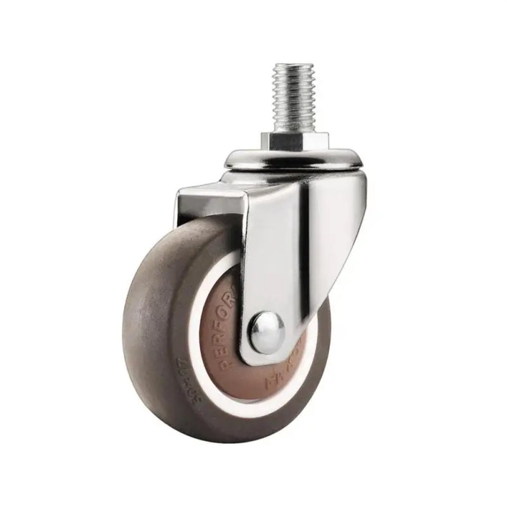 4-Pack Quiet Universal Swivel Rubber Casters for Office/Computer Chairs (2-Inch Threaded Style)