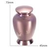 Pet Cremation Urn, Aluminum Alloy, Threaded Lid, 2 Sizes, Coffee/Gold view 2