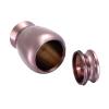 Pet Cremation Urn, Aluminum Alloy, Threaded Lid, 2 Sizes, Coffee/Gold view 3