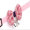 Cat Collar with Bow and Bell, Black, M view 1