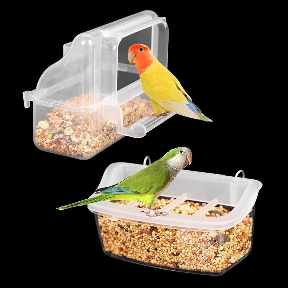 Bird Cage Feeding Station, 2 Pack, Plastic