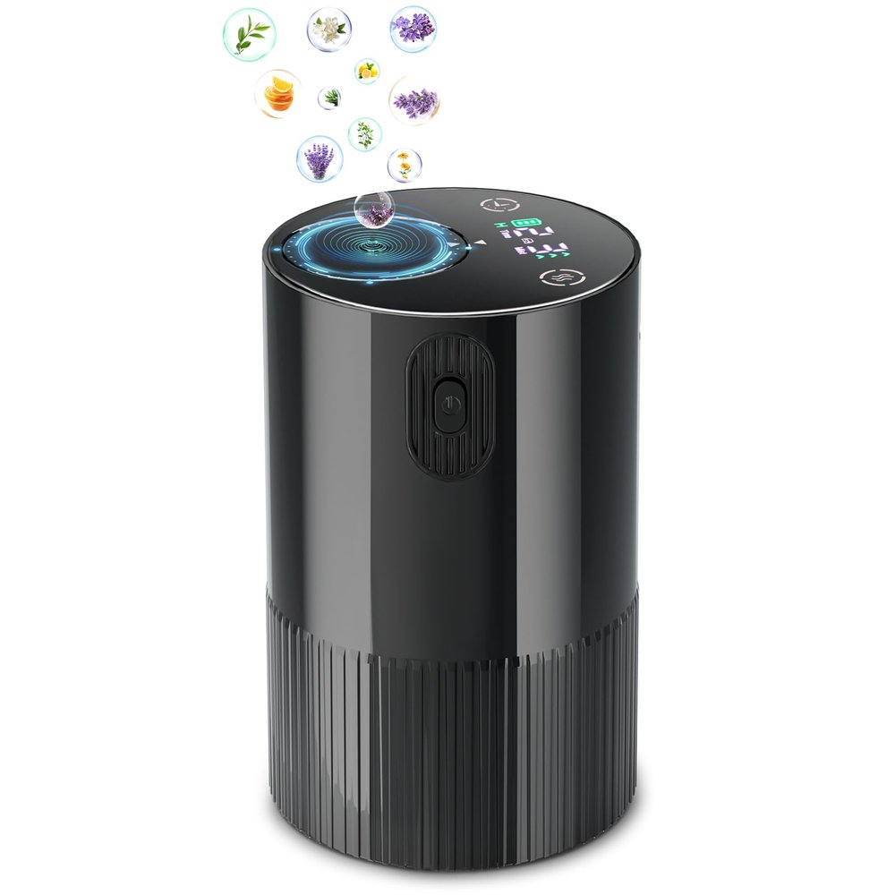 Konralasen Aroma Diffuser for Essential Oils, Portable Nebulizer for Car, Travel, and Home