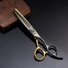 PUFAHAU Professional Hair Cutting Scissors, 6-Inch, Japanese 440C Steel, Black and Gold view 4