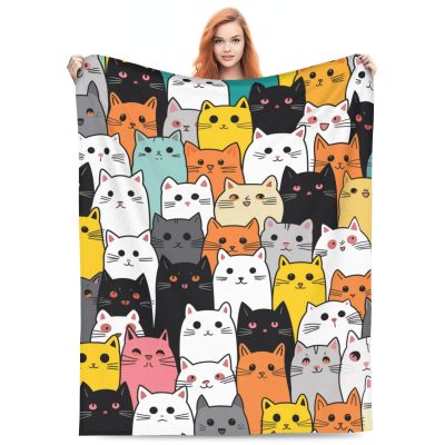 ATOurDealss Cartoon Cat Blanket
