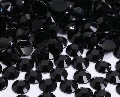 Yixinly 5,000-Piece 4 mm SS16 Black Rhinestones