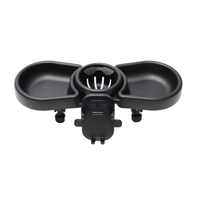 Stroller Snack Tray, Food Tray for Snacks, Fruit and Water Bottle (Black)