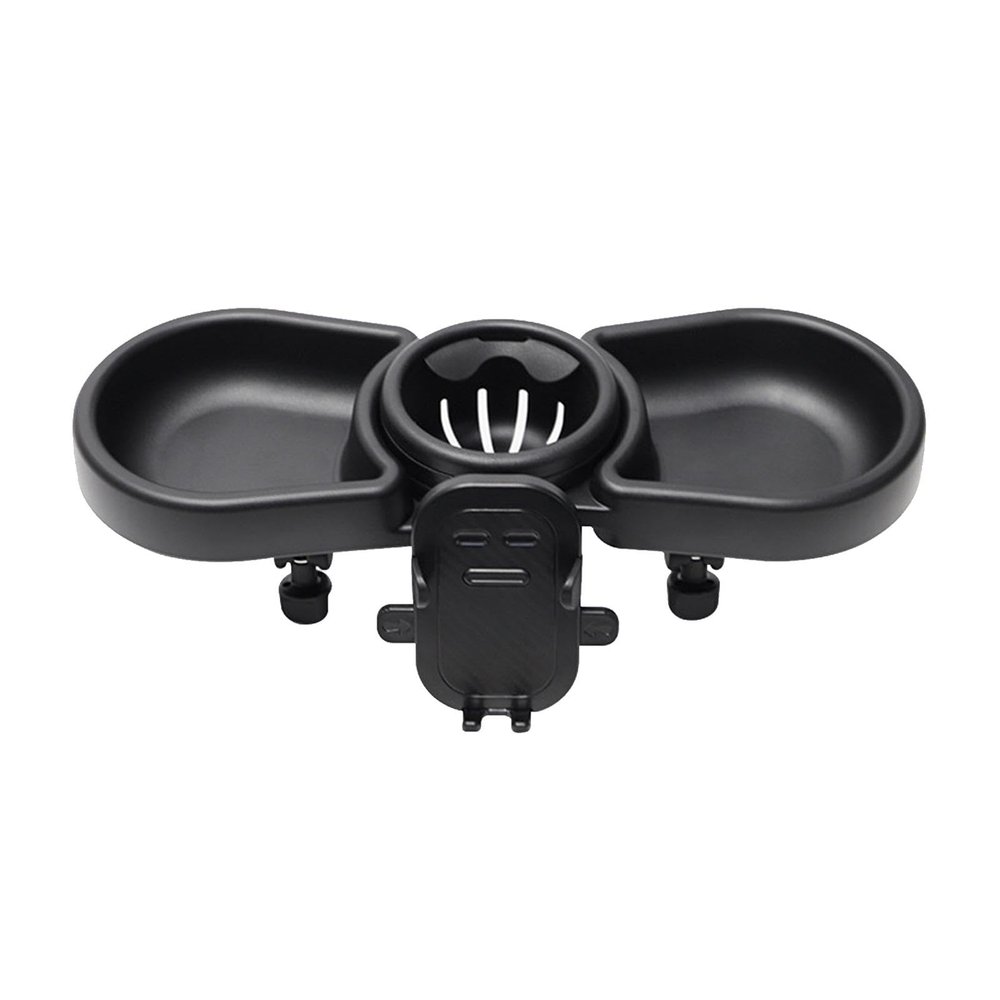Stroller Snack Tray, Food Tray for Snacks, Fruit and Water Bottle (Black)