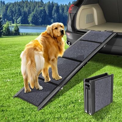 GaliGali GALILVTI160 Dog Ramp for Cars, Portable, Foldable, Non-Slip Carpet, 157.5 cm Long and 43.9 cm Wide