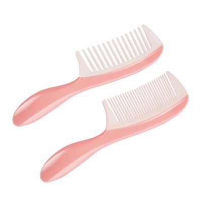 NULYLU 2-Piece Hair Styling Comb Set for Women, Wide- and Fine-Tooth Combs for All Hair Types