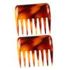 AUTSUPPL 2-Piece Vintage Wide-Tooth Comb Set for Hair Styling and Scalp Massage view 1