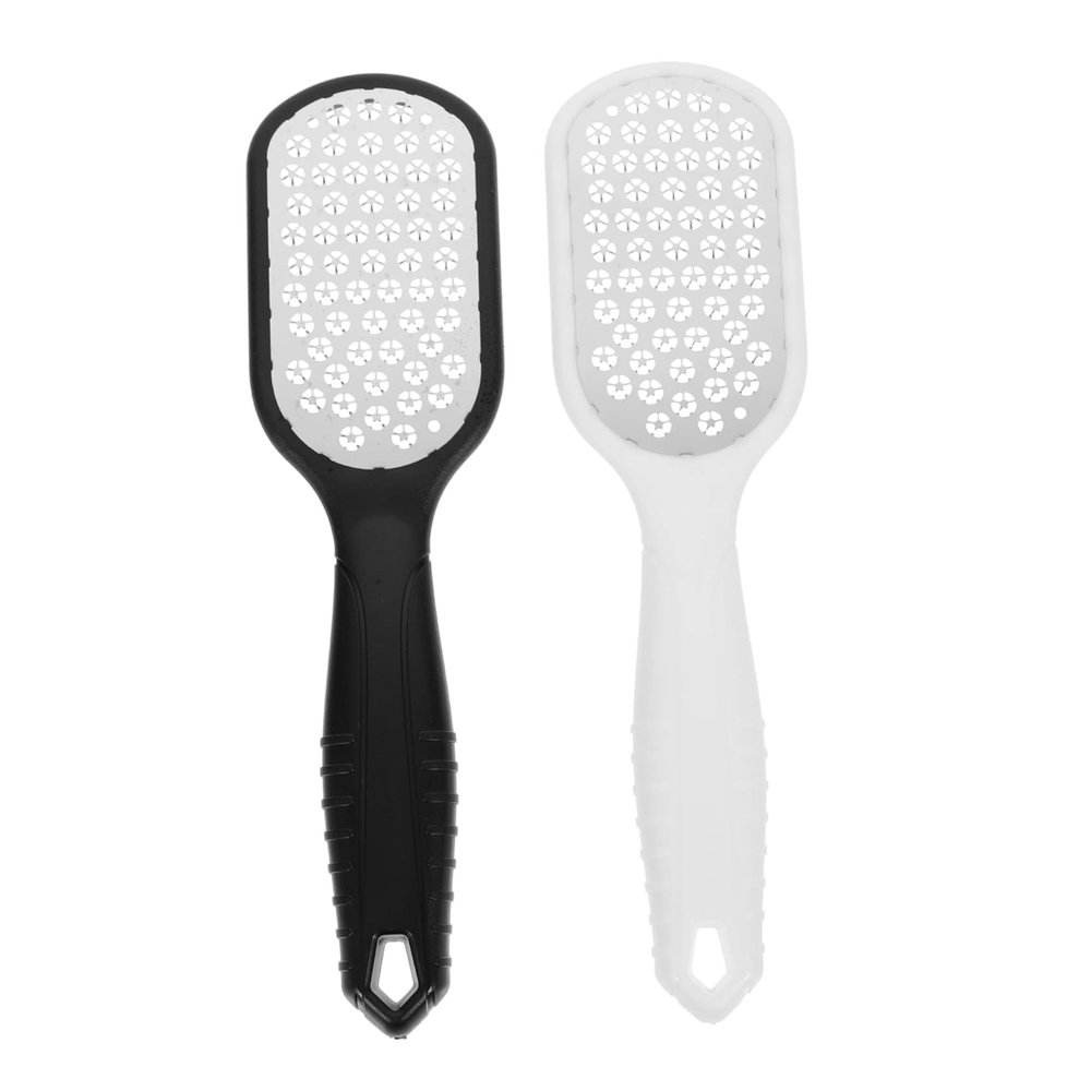 NULYLU 2-Pack Stainless Steel Foot File with Ergonomic Handle