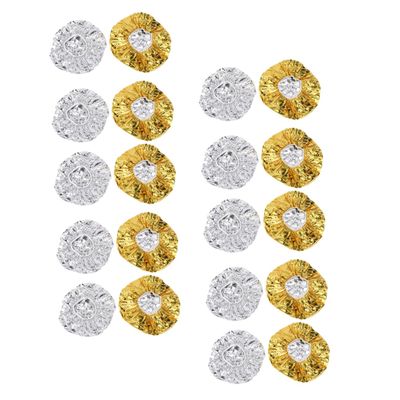 NULYLU Reusable Aluminum Foil Hair Caps, 20-Pack, Heat-Retaining for Deep Conditioning