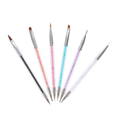 Healvian 6-Piece Double-Ended Nail Art Drawing Pens for Precise Details and Patterns