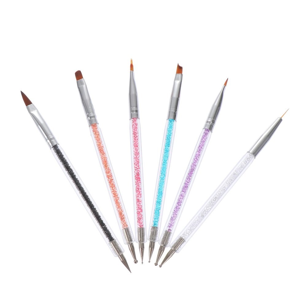 Healvian 6-Piece Double-Ended Nail Art Drawing Pens for Precise Details and Patterns