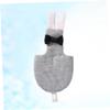 BUGUUYO 3-Piece Creative Bird Clothing for Pet Parrots, Waterproof Flight Suits with Integrated Diaper for Budgerigars and Cockatiels, Dark Gray view 3