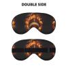 Flaming American Football Soft Double-Sided Blackout Sleep Mask view 2
