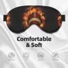 Flaming American Football Soft Double-Sided Blackout Sleep Mask view 3
