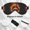 Flaming American Football Soft Double-Sided Blackout Sleep Mask view 4