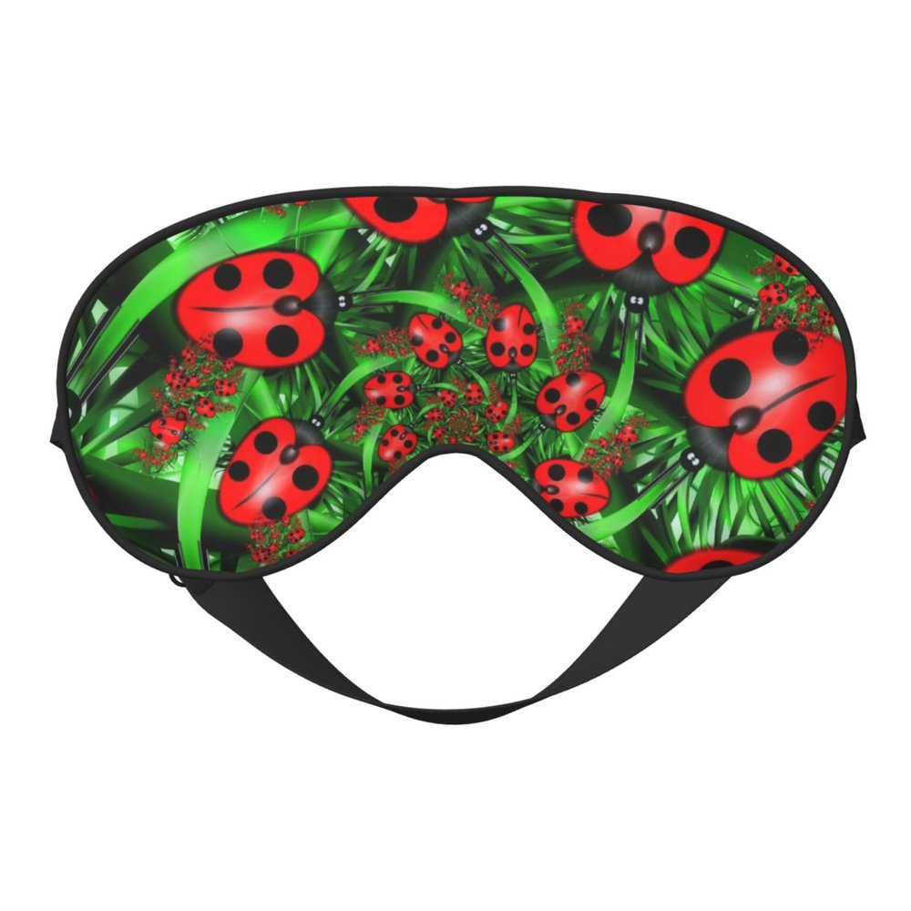 Red Ladybug Double-Sided Soft Blackout Sleep Mask