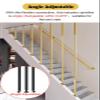Metal Stair Railing for Sloped Stairs, Adjustable-Angle Balusters, Black, Style A, 18 in/46 cm view 3