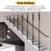 Metal Stair Railing for Sloped Stairs, Adjustable-Angle Balusters, Black, Style A, 18 in/46 cm view 4