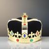 LEEMASING King Crown and Jeweled Queen Crown, for Birthday, Halloween, Cosplay, Party, Wedding, Prom, Quinceañera Pageant, 2 Pieces (Black) view 2
