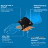 YouthBelief Plantar Fasciitis Arch Support Brace with Adjustable Compression Inserts, Black, EU 35–41 (23–26 cm) view 3