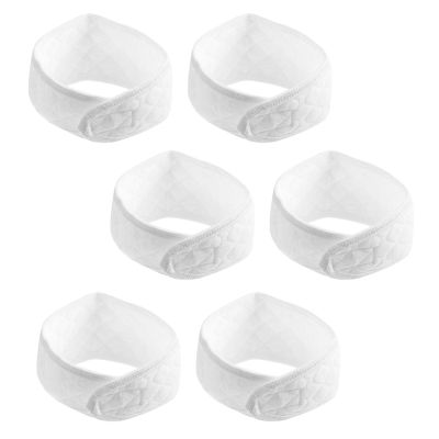 Umbilical Cord Bands for Newborns, 6-Piece Cotton Set, White