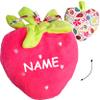 alles-meine.de GmbH Strawberry Cherry Pit Pillow/Plush Toy with Custom Name, 22 cm view 1