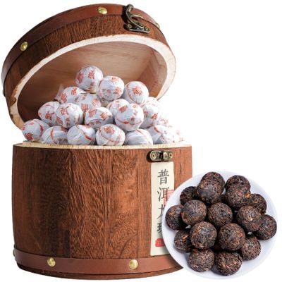 Yunnan Yiwu Aged-Tree Ripe Pu'er Dragon Pearl Tea, 500 g (17.64 oz)